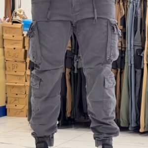 Men’s Charcoal Gray Cargo Joggers – Urban Streetwear Pants